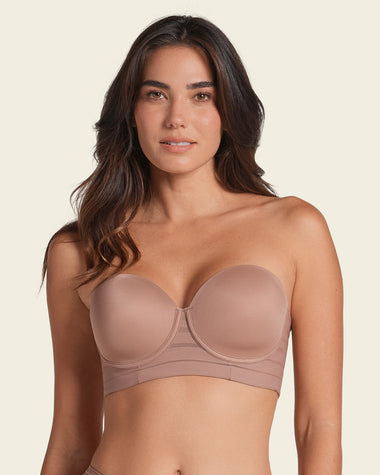 Brasier tipo bustier support strapless#color_857-cafe
