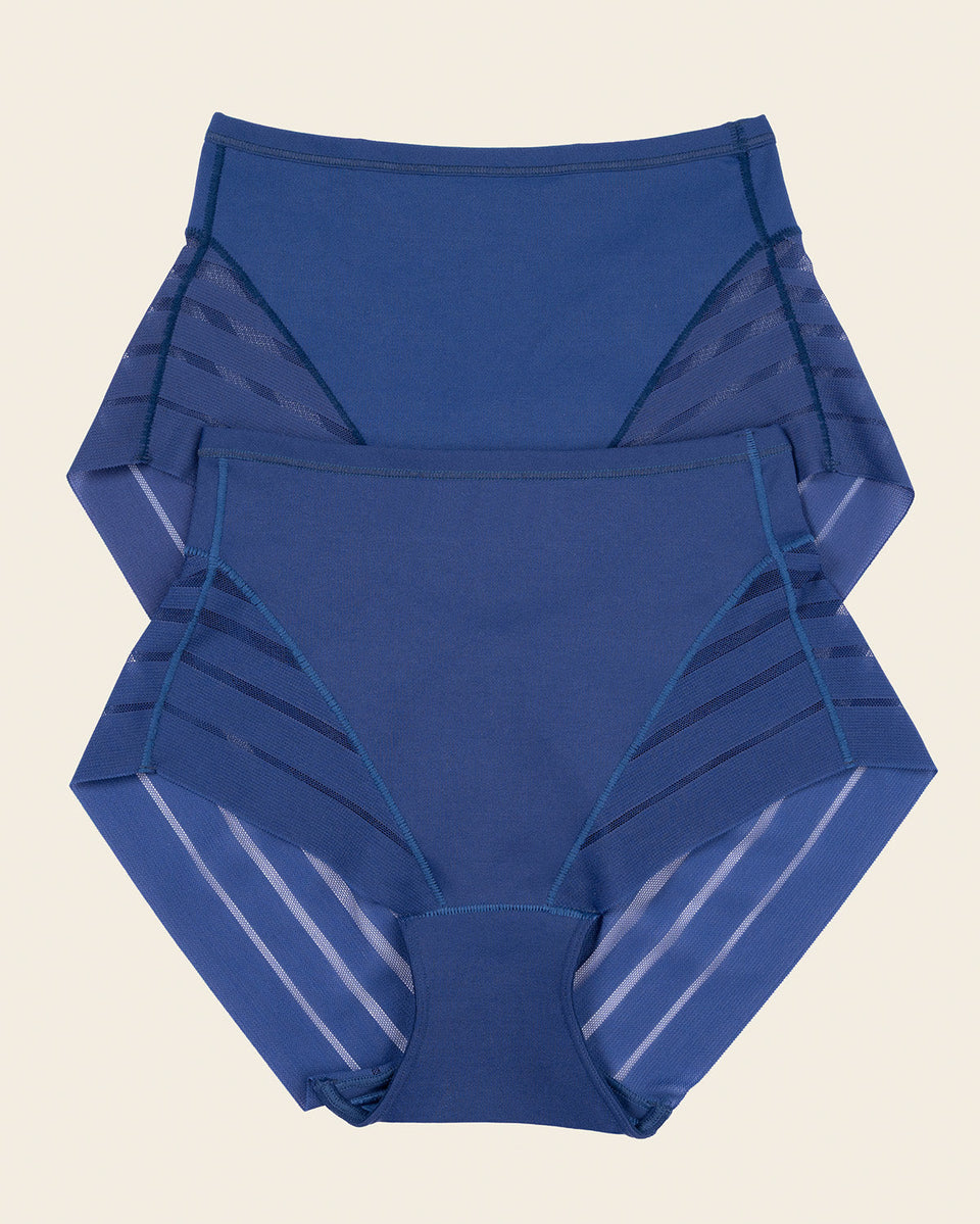 Panty faja clásico con control moderado de abdomen y bandas en tul