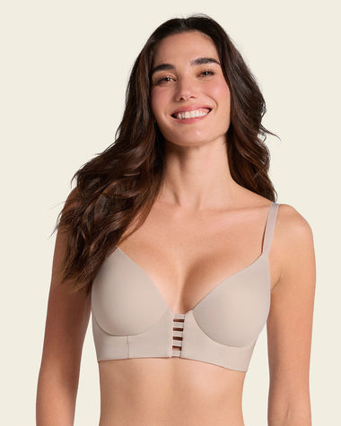 Memory bustier brasier triangular de realce alto y buen cubrimiento#color_802-cafe-claro