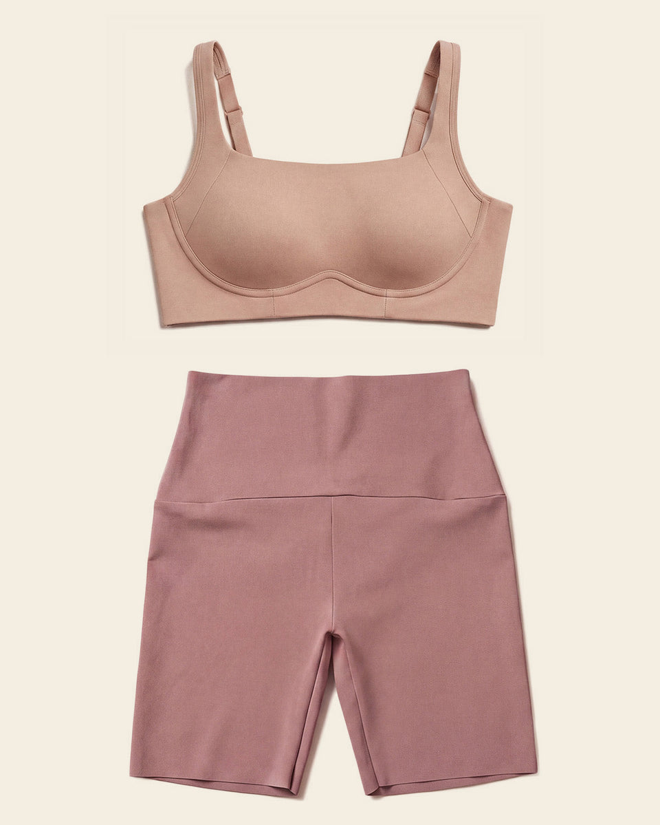 Everyday Bra & PowerStay Short en Café