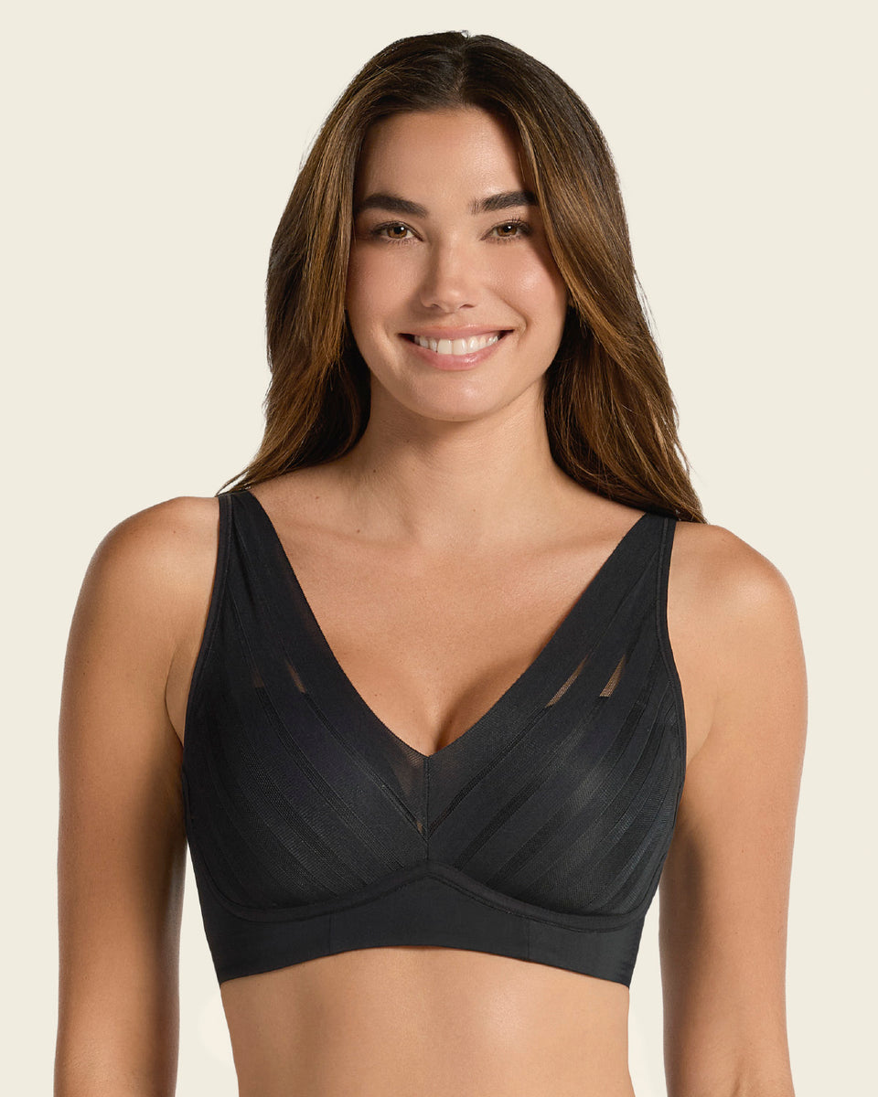 Brasier sin arco, alto cubrimiento en escote y espalda