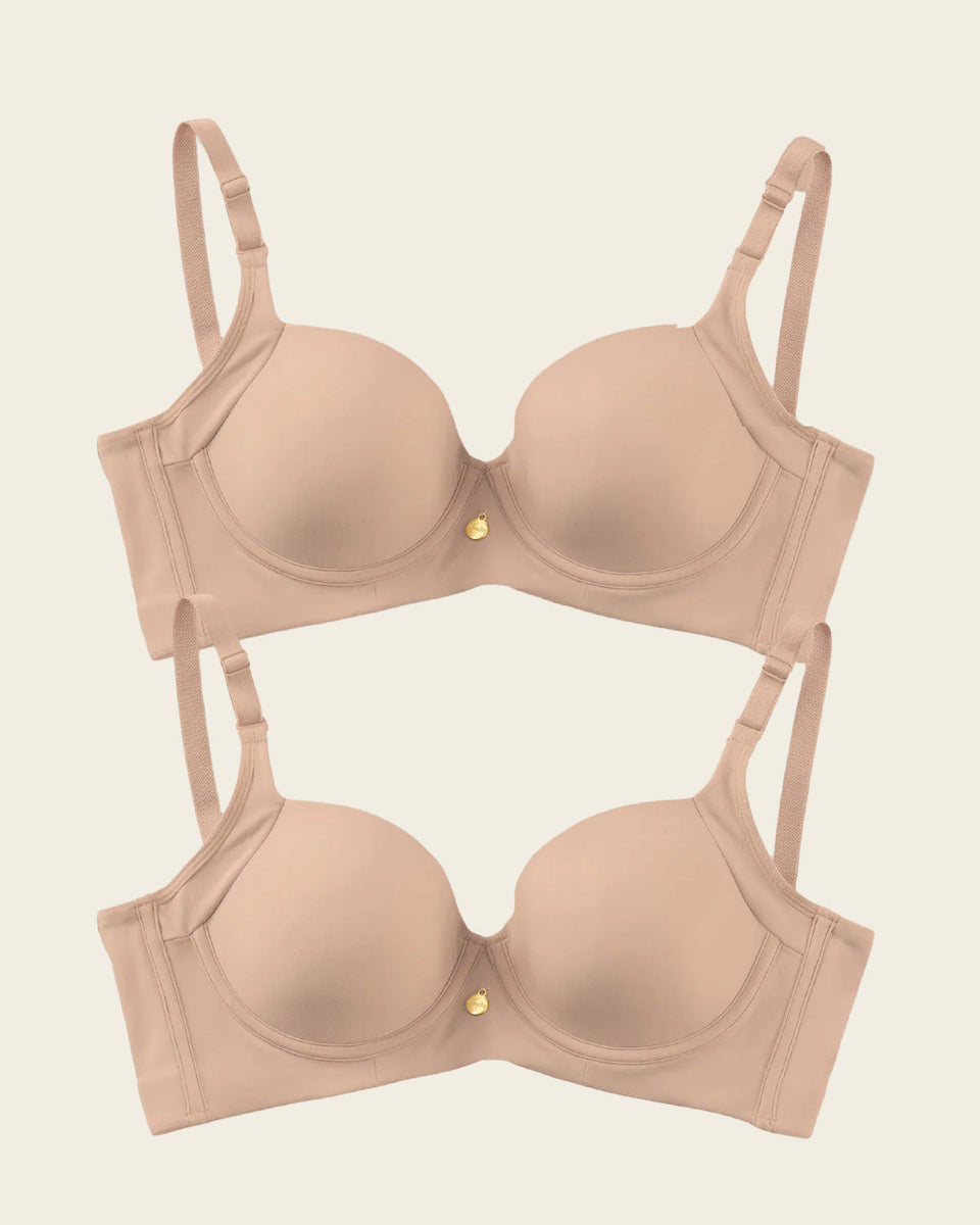 Brasier de realce suave y cubrimiento alto en sisa y espalda cover bra