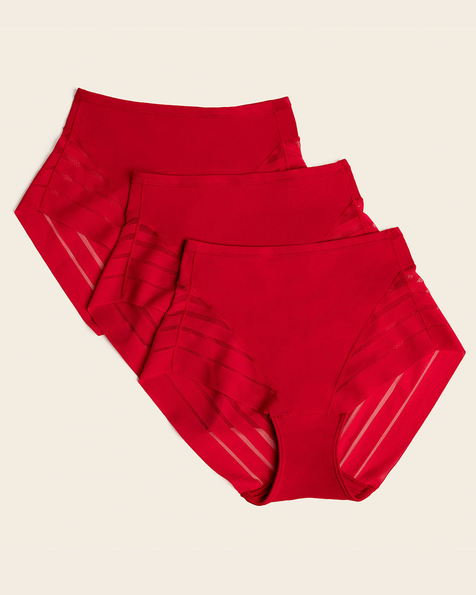 Panty faja clásico con control moderado de abdomen y bandas en tul