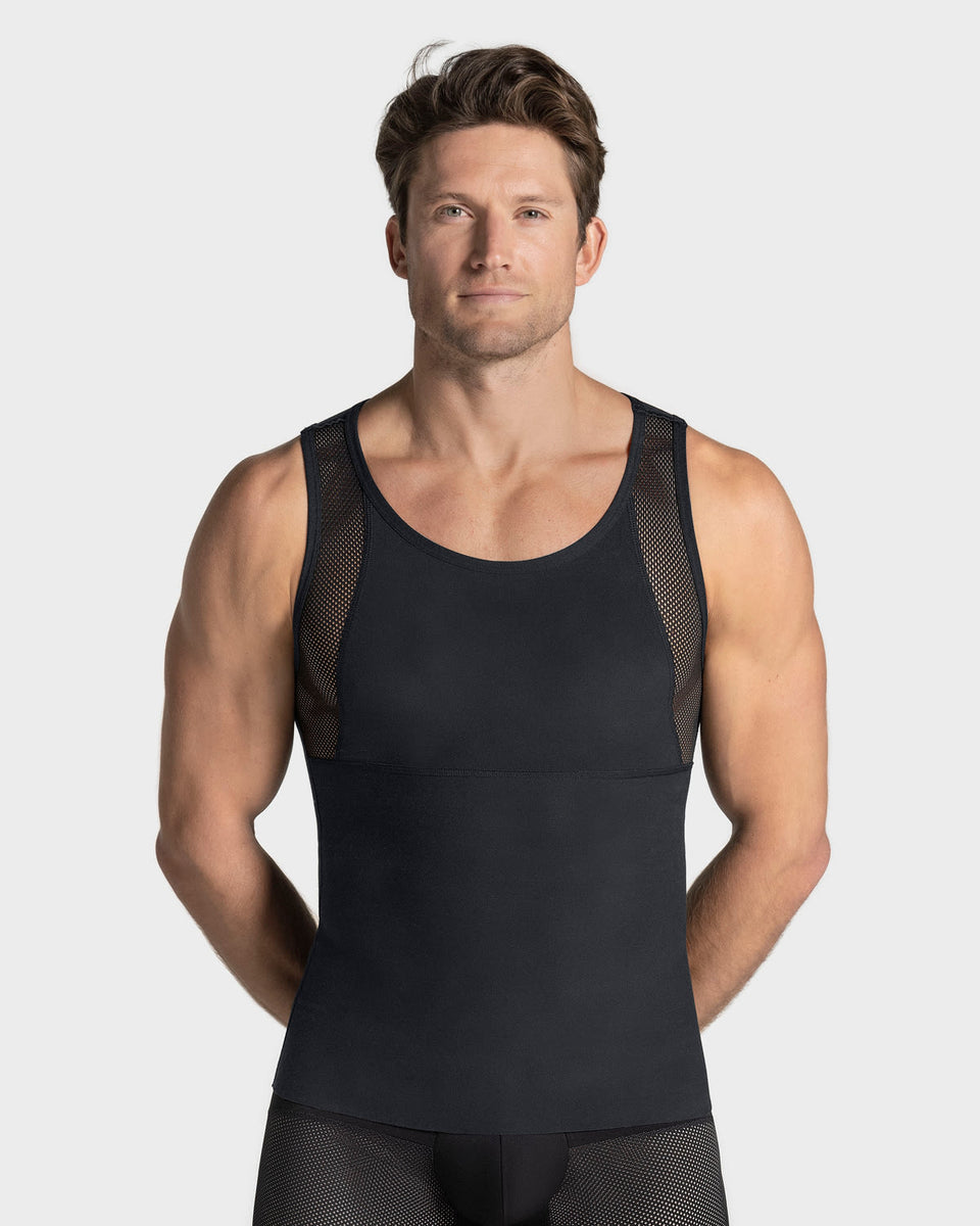 Camiseta sin mangas de control fuerte ideal para uso diario en algodón elástico