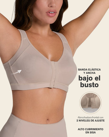 Brasier facilitador de postura con control de volumen del busto Multi/Functional#color_802-cafe-claro