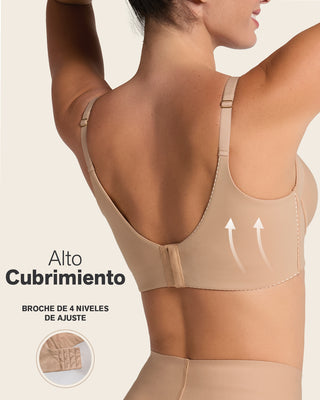 Brasier de realce suave y cubrimiento alto en sisa y espalda Cover Bra#color_801-cafe-medio