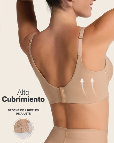 Brasier de realce suave y cubrimiento alto en sisa y espalda Cover Bra#color_801-cafe-medio