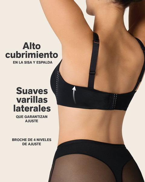 Brasier tipo top con buen cubrimiento de sisa y espalda#color_700-negro