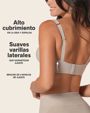Brasier tipo top con buen cubrimiento de sisa y espalda#color_802-cafe-claro
