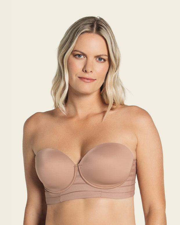 Brasier tipo bustier support strapless#color_857-cafe