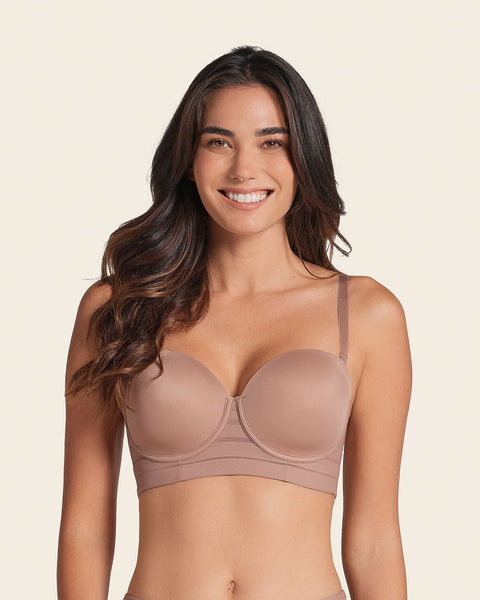 Brasier tipo bustier support strapless#color_857-cafe