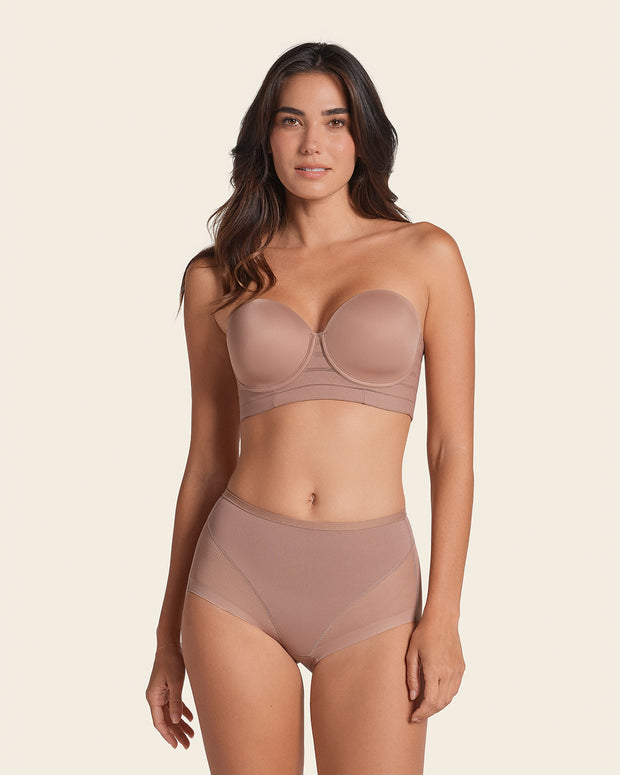 Brasier tipo bustier support strapless#color_857-cafe