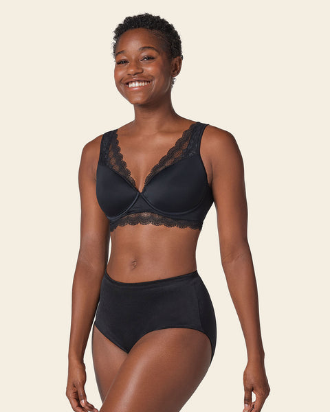 Deep coverage bra: brasier de gran cubrimiento#color_700-negro