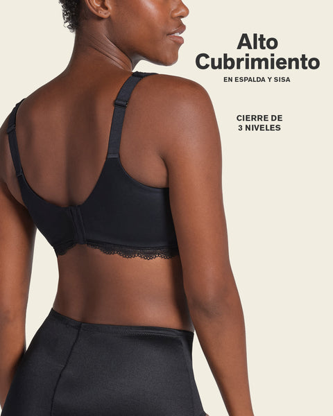 Deep coverage bra: brasier de gran cubrimiento#color_700-negro