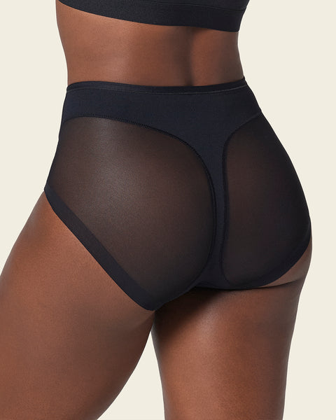 Panty clásico invisible con tul#color_700-negro