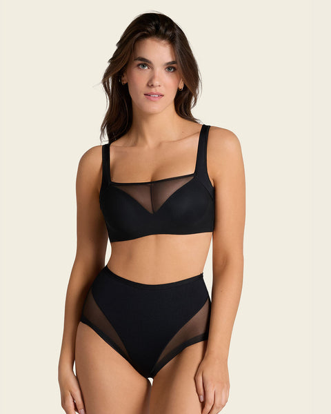 Panty clásico invisible con tul#color_700-negro