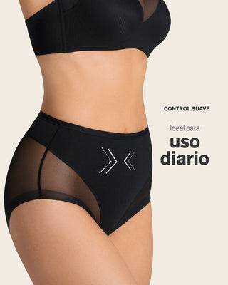 Panty clásico invisible con tul#color_700-negro