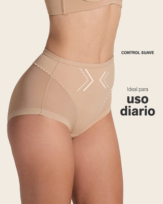 Panty clásico invisible con tul#color_801-cafe-medio
