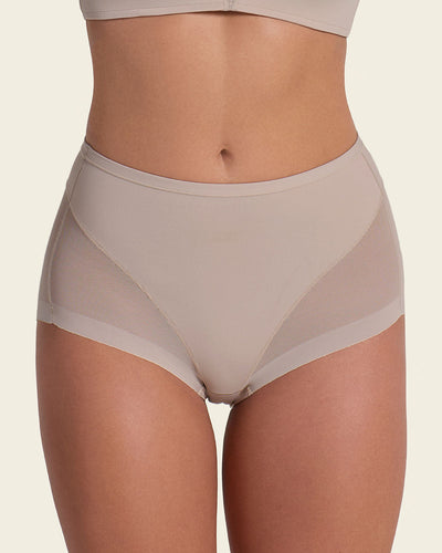 Panty clásico invisible con tul#color_802-cafe-claro
