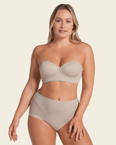 Panty clásico invisible con tul#color_802-cafe-claro