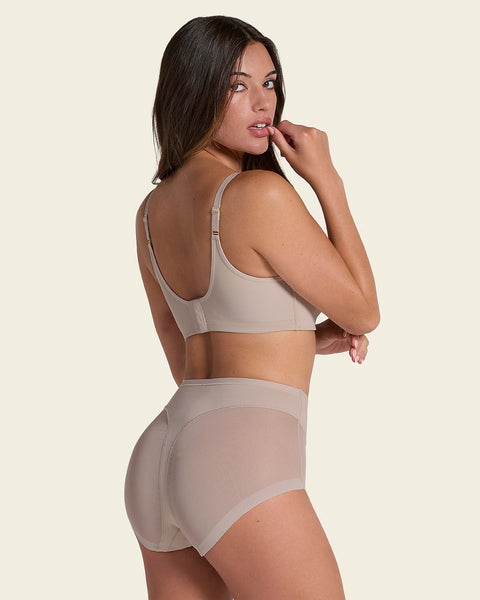 Panty clásico invisible con tul#color_802-cafe-claro