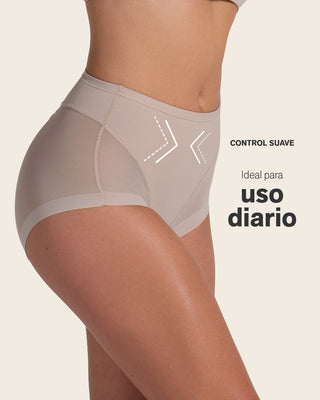 Panty clásico invisible con tul#color_802-cafe-claro