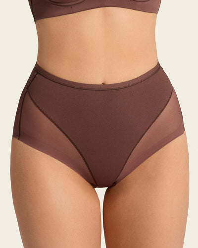 Panty clásico invisible con tul#color_875-cafe-oscuro