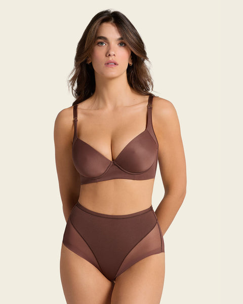 Panty clásico invisible con tul#color_875-cafe-oscuro