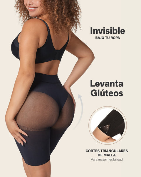 Panty faja seamless con efecto levanta glúteos#color_700-negro