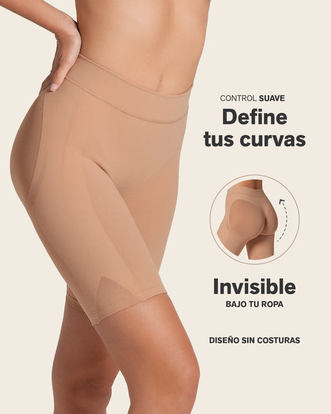 Panty faja seamless con efecto levanta glúteos#color_852-beige