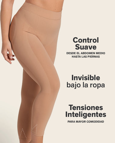 Faja pantalón capri invisible levanta glúteos#color_087-cafe-medio