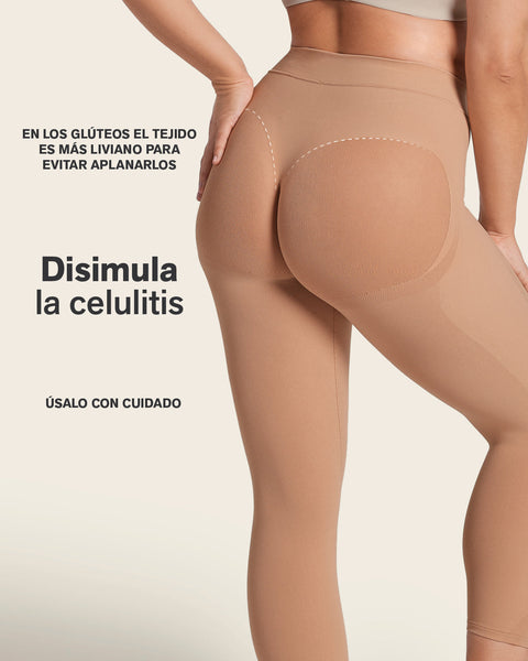 Faja pantalón capri invisible levanta glúteos#color_087-cafe-medio