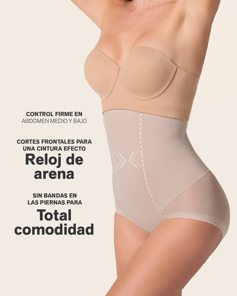 Panty faja invisible de tiro alto y control de abdomen#color_802-cafe-claro