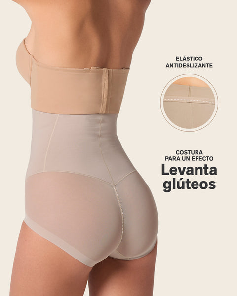 Panty faja invisible de tiro alto y control de abdomen#color_802-cafe-claro