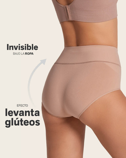 Panty faja de control moderado tiro alto en SkinFuse#color_852-beige