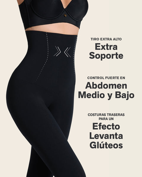 Legging de tiro alto de control en abdomen y piernas#color_700-negro