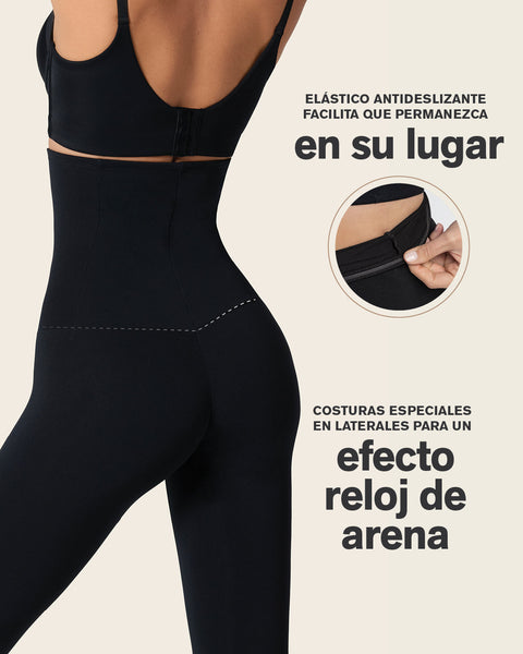 Legging de tiro alto de control en abdomen y piernas#color_700-negro