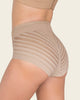 Panty faja clásico con control moderado de abdomen y bandas en tul#color_802-cafe-claro