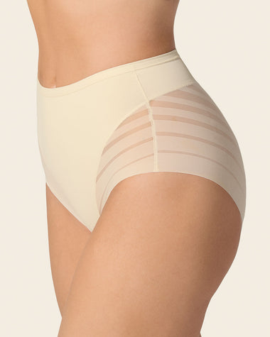 Panty faja clásico con control moderado de abdomen y bandas en tul#color_898-marfil