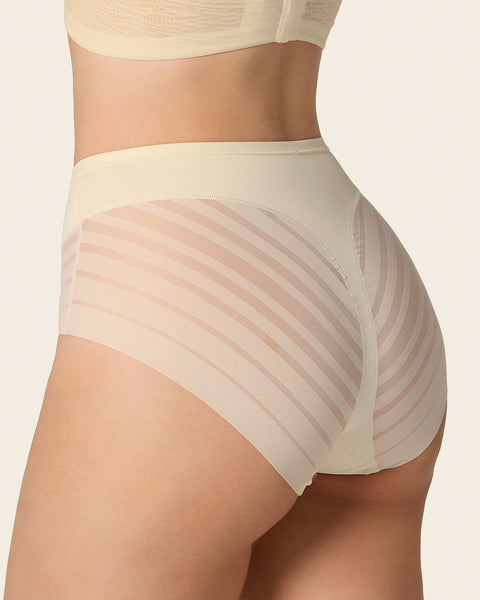 Panty faja clásico con control moderado de abdomen y bandas en tul#color_898-marfil