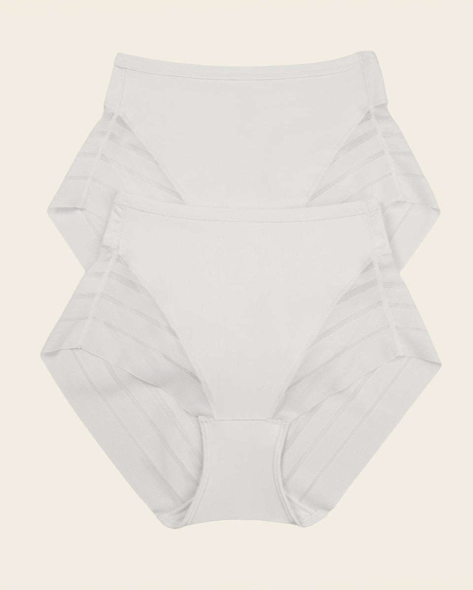Panty faja clásico con control moderado de abdomen y bandas en tul