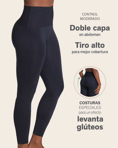 Legging deportivo tiro alto de control y de secado rápido#color_700-negro