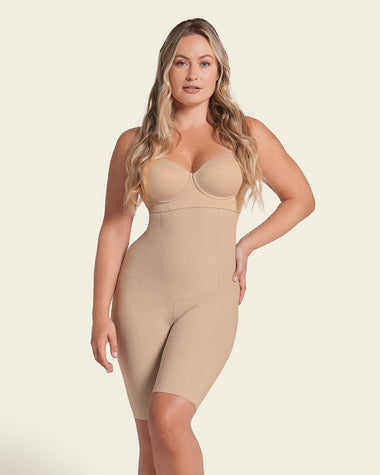 Panty faja de tiro alto con control en abdomen y cintura#color_801-cafe-medio