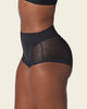 Panty faja clásico invisible con transparencias en glúteos y laterales#color_700-negro