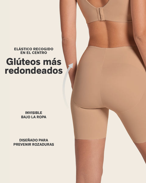 Panty short invisible de control de abdomen efecto levanta glúteos#color_801-cafe-medio