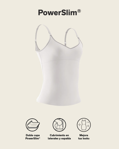 Camiseta multiusos de control de abdomen#color_000-blanco