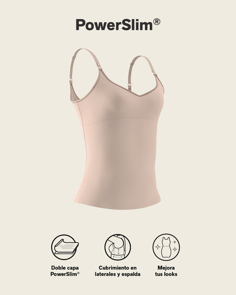 Camiseta multiusos de control de abdomen#color_802-cafe-claro