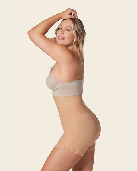 Panty faja tipo short de control fuerte levanta glúteos#color_880-beige