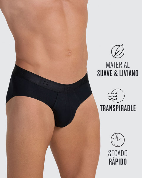 Bóxer brief de alta transpiración en microfibra ideal para uso diario#color_700-negro