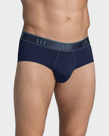 Bóxer brief tipo calzoncillo en microfibra con diseño frontal ergonómico#color_515-azul-oscuro